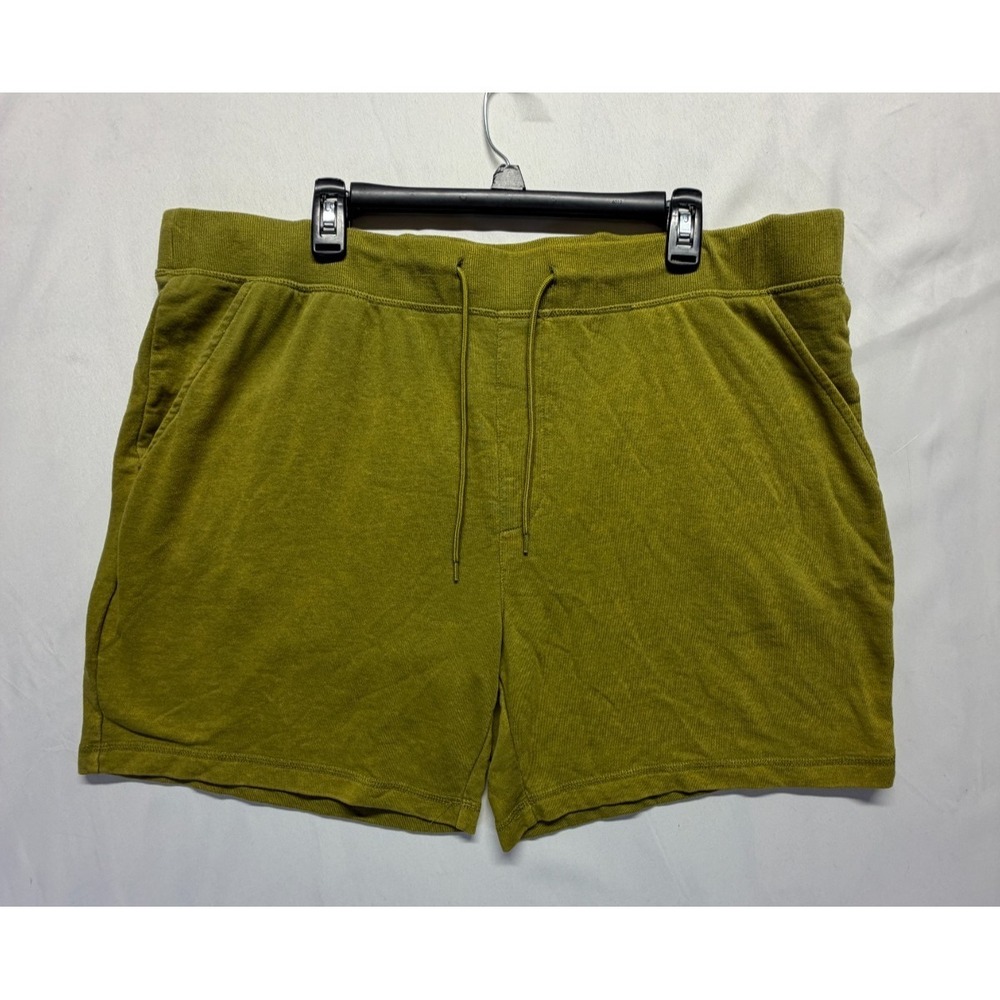 Original Use Sweat Shorts Mens XL Kalamata Green Midweight Knit Drawstring Waist